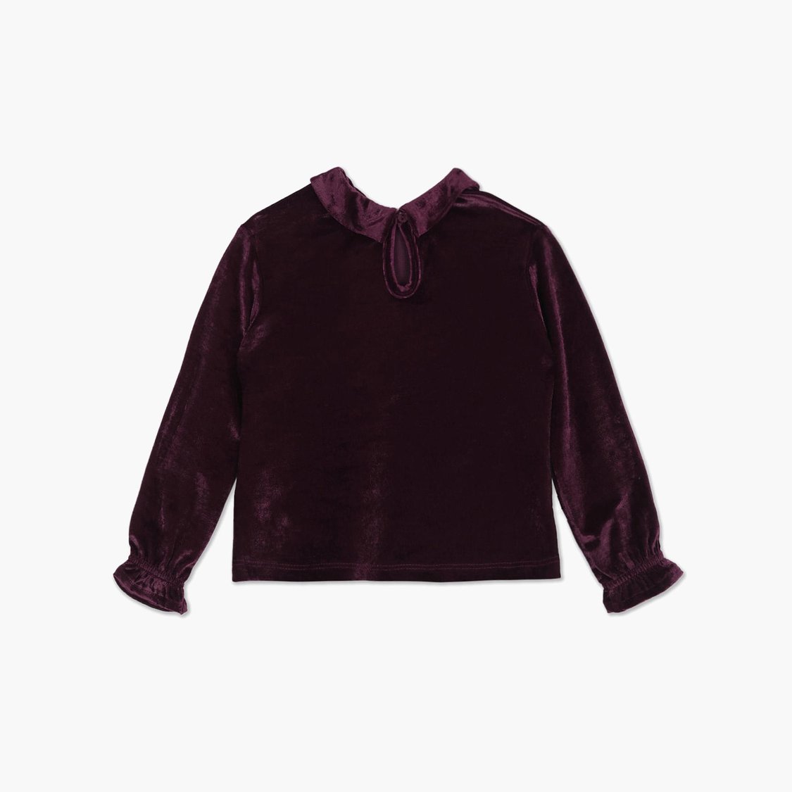 U.S. POLO ASSN. KIDS Girls Solid Velvet Top