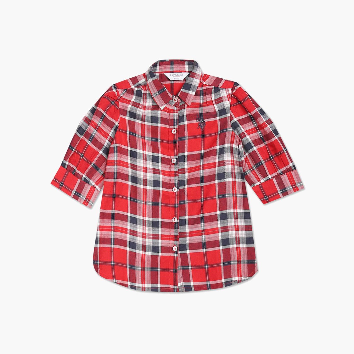 U.S. POLO ASSN. KIDS Girls Checked Shirt