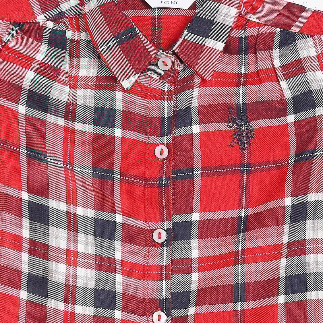 U.S. POLO ASSN. KIDS Girls Checked Shirt