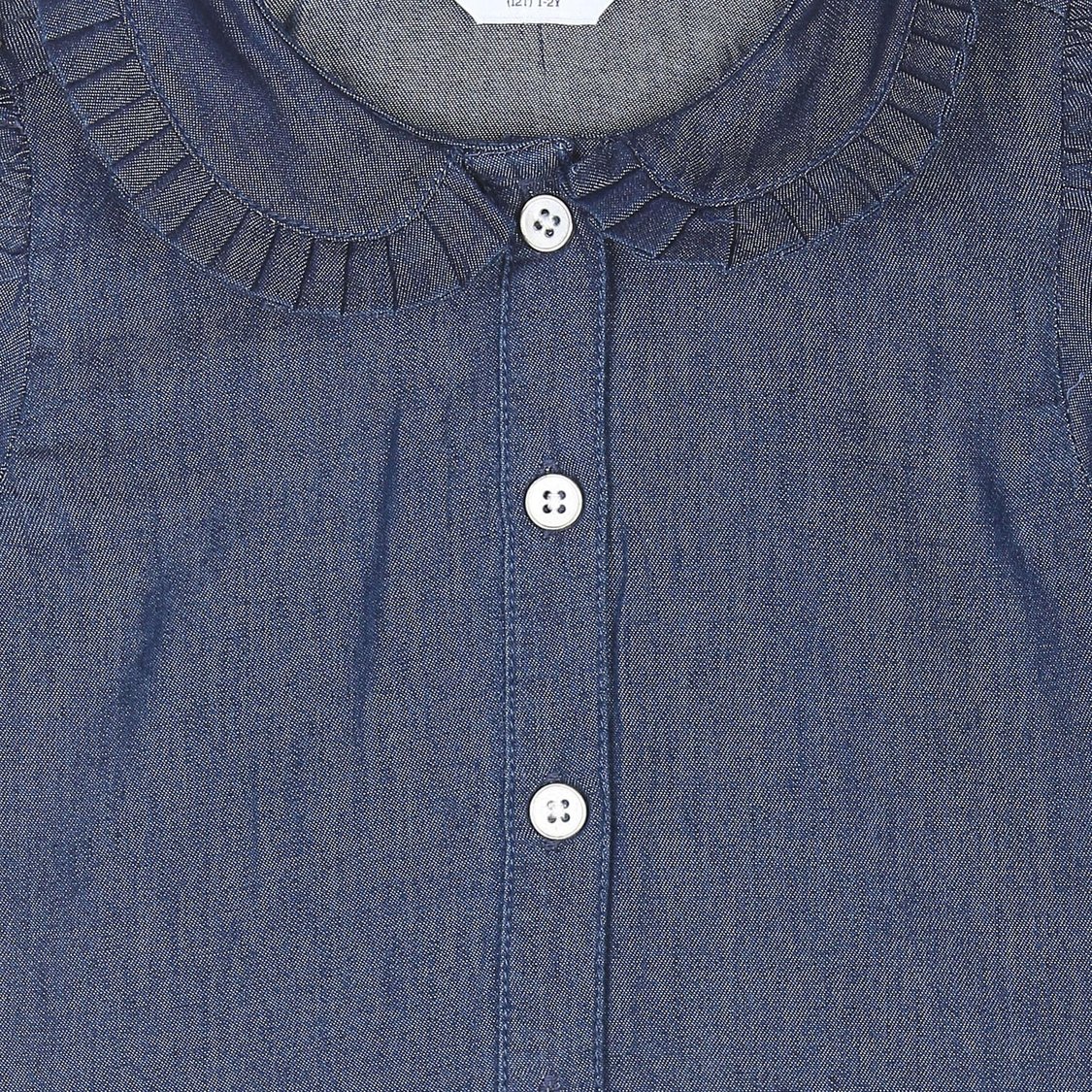 U.S. POLO ASSN. KIDS Girls Solid Peter Pan Collar Top