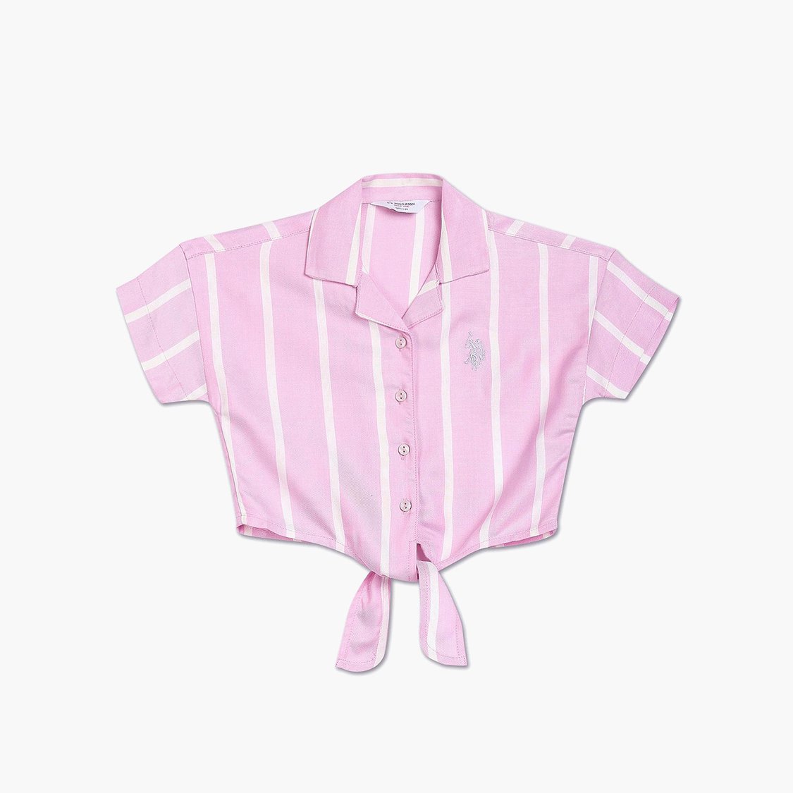 U.S. POLO ASSN. KIDS Girls Striped Shirt