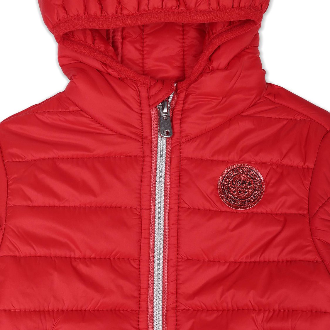 U.S. POLO ASSN. KIDS Girls Solid Quilted Jacket