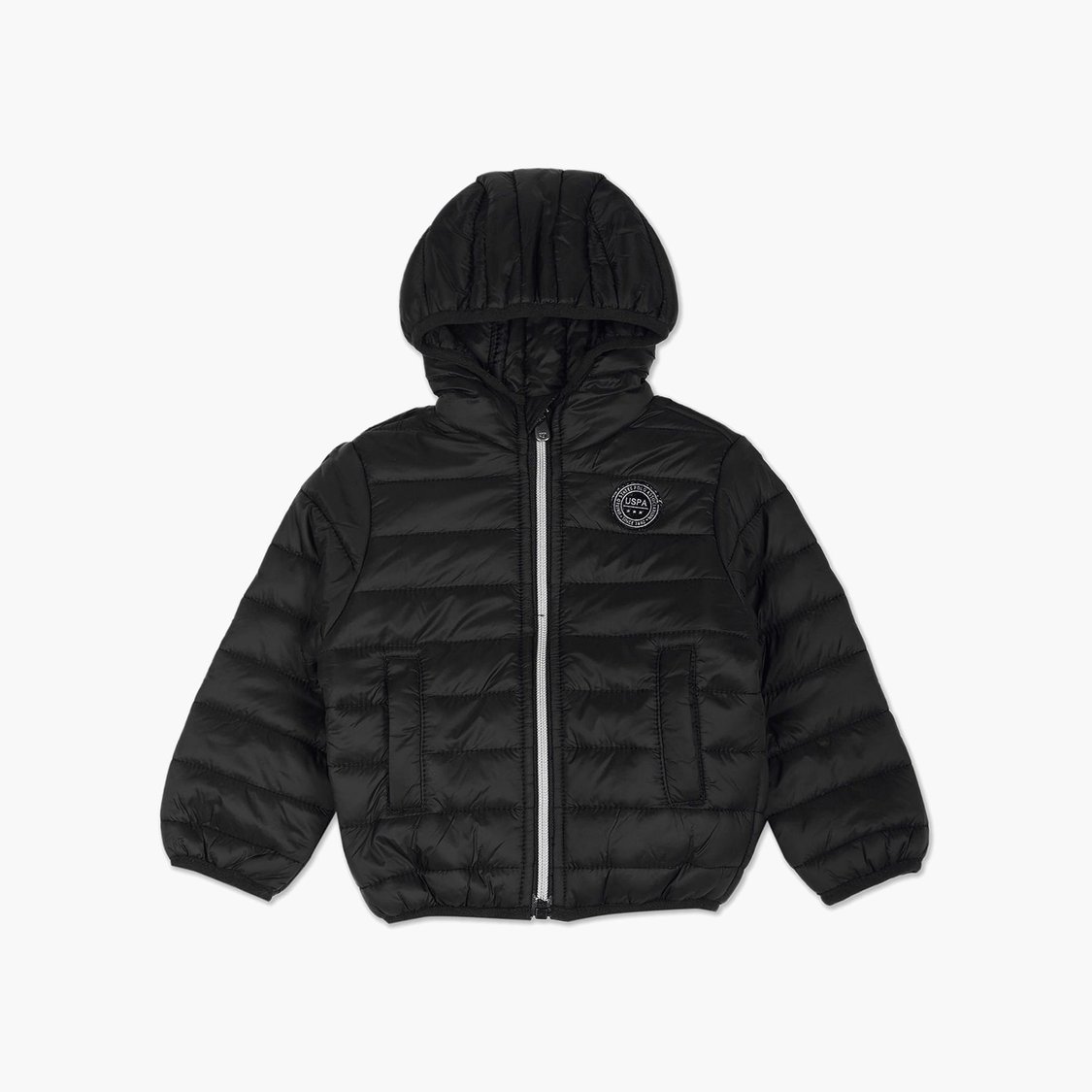 U.S. POLO ASSN. KIDS Girls Solid Puffer Hooded Jacket
