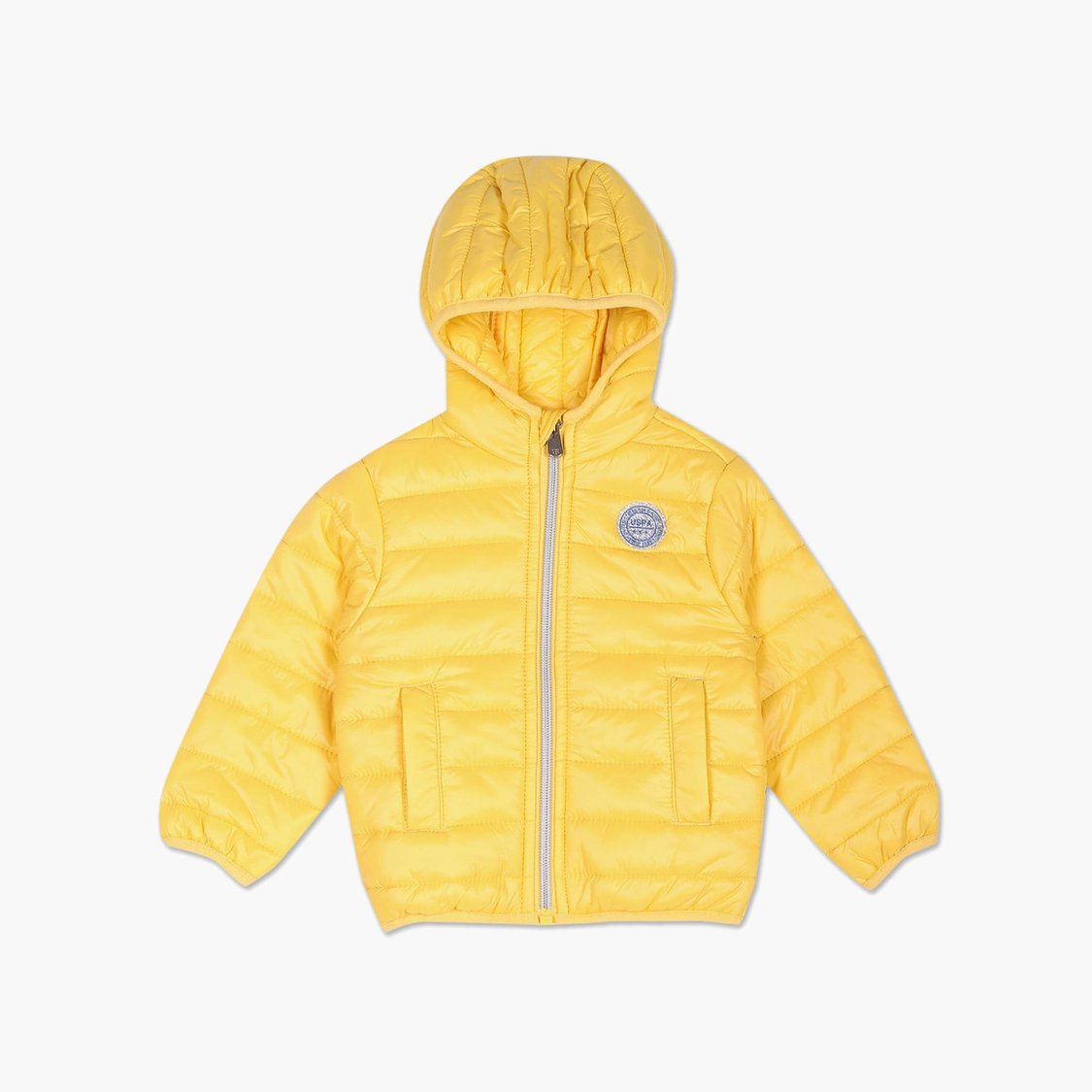 U.S. POLO ASSN. KIDS Girls Solid Quilted Hooded Jacket