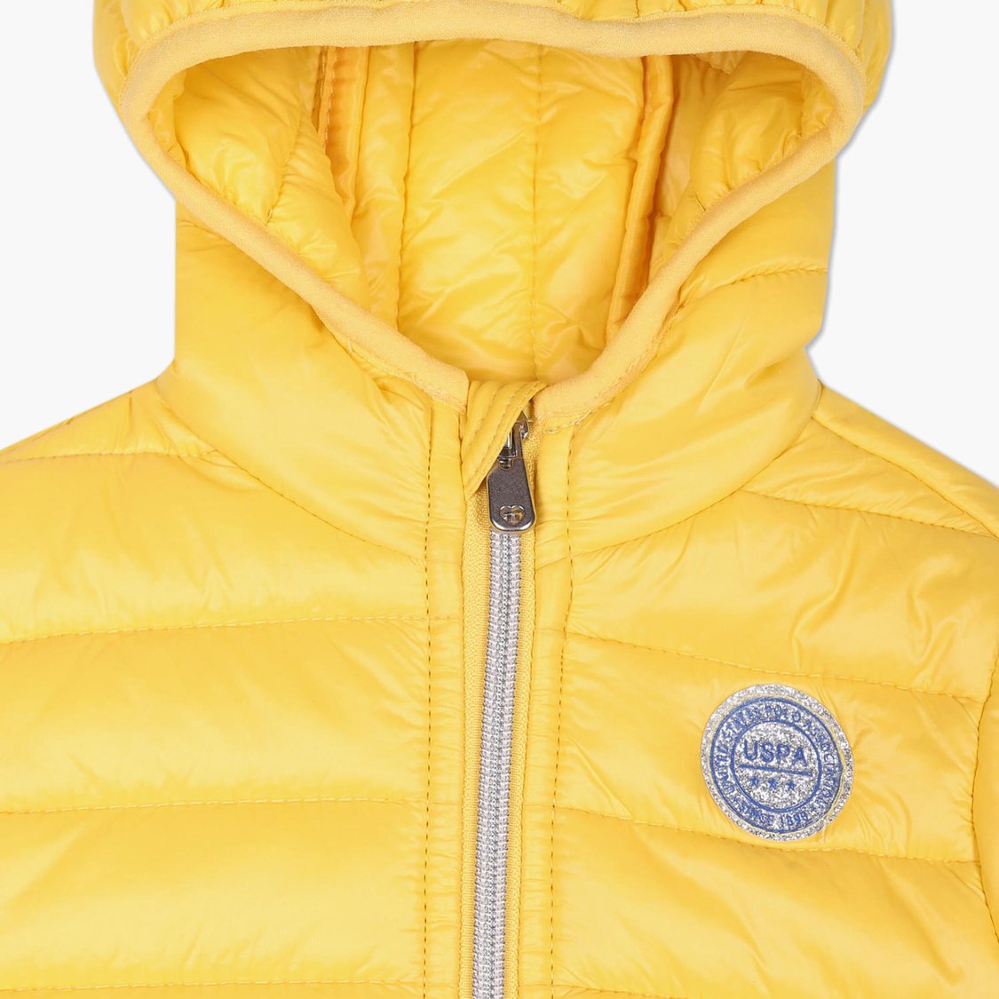U.S. POLO ASSN. KIDS Girls Solid Quilted Hooded Jacket