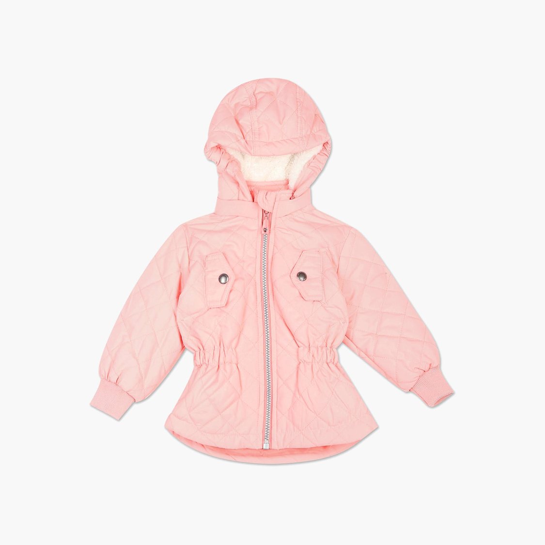 U.S. POLO ASSN. KIDS Girls Solid Hooded Quilted Jacket
