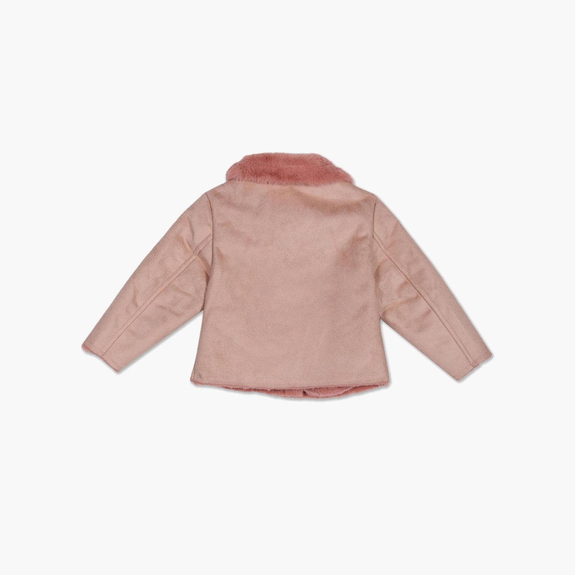 U.S. POLO ASSN. KIDS Girls Solid Faux Fur Collar Casual Jacket
