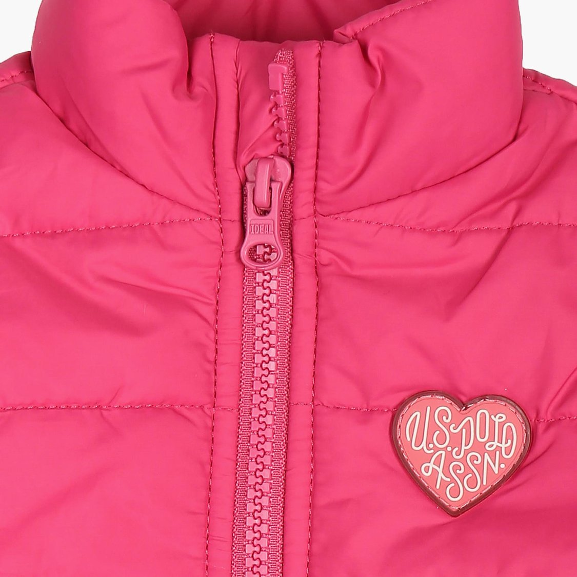 U.S. POLO ASSN. KIDS Girls Solid High-Neck Puffer Jacket