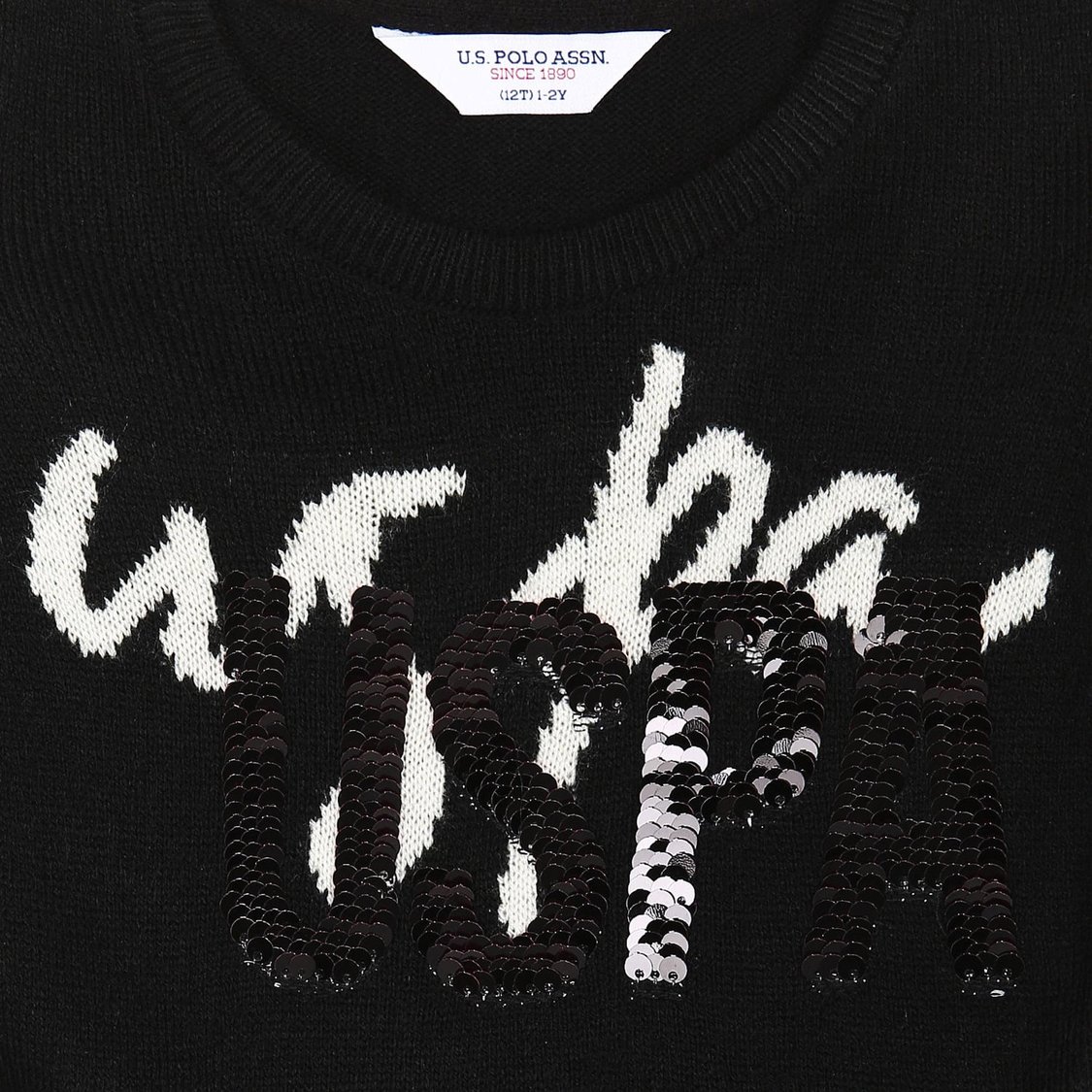 U.S. POLO ASSN. KIDS Girls Patterned Knit Sweater