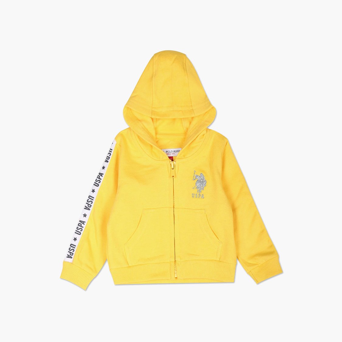 U.S. POLO ASSN. KIDS Girls Printed Hooded Sweatshirt