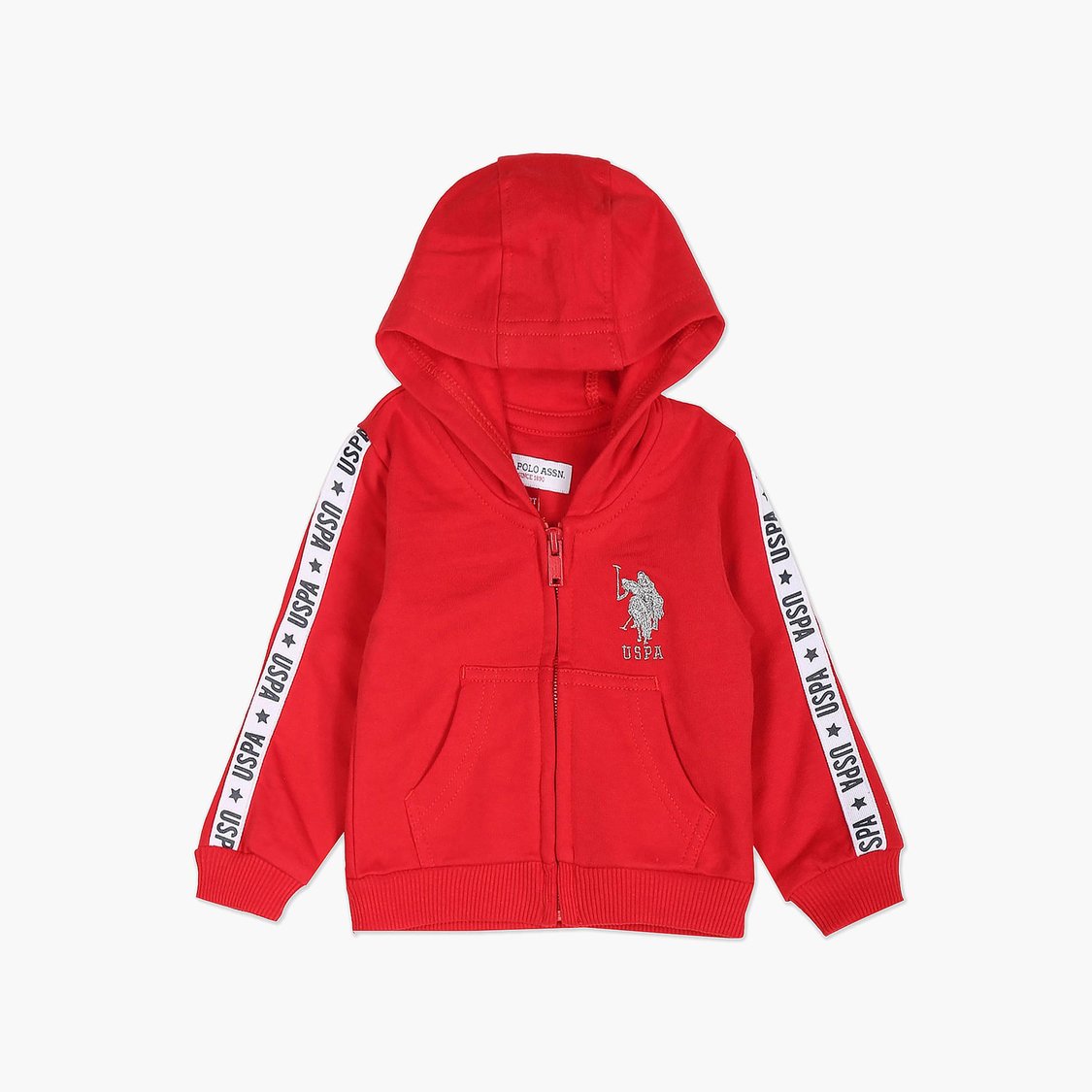 U.S. POLO ASSN. KIDS Girls Printed Hooded Sweatshirt