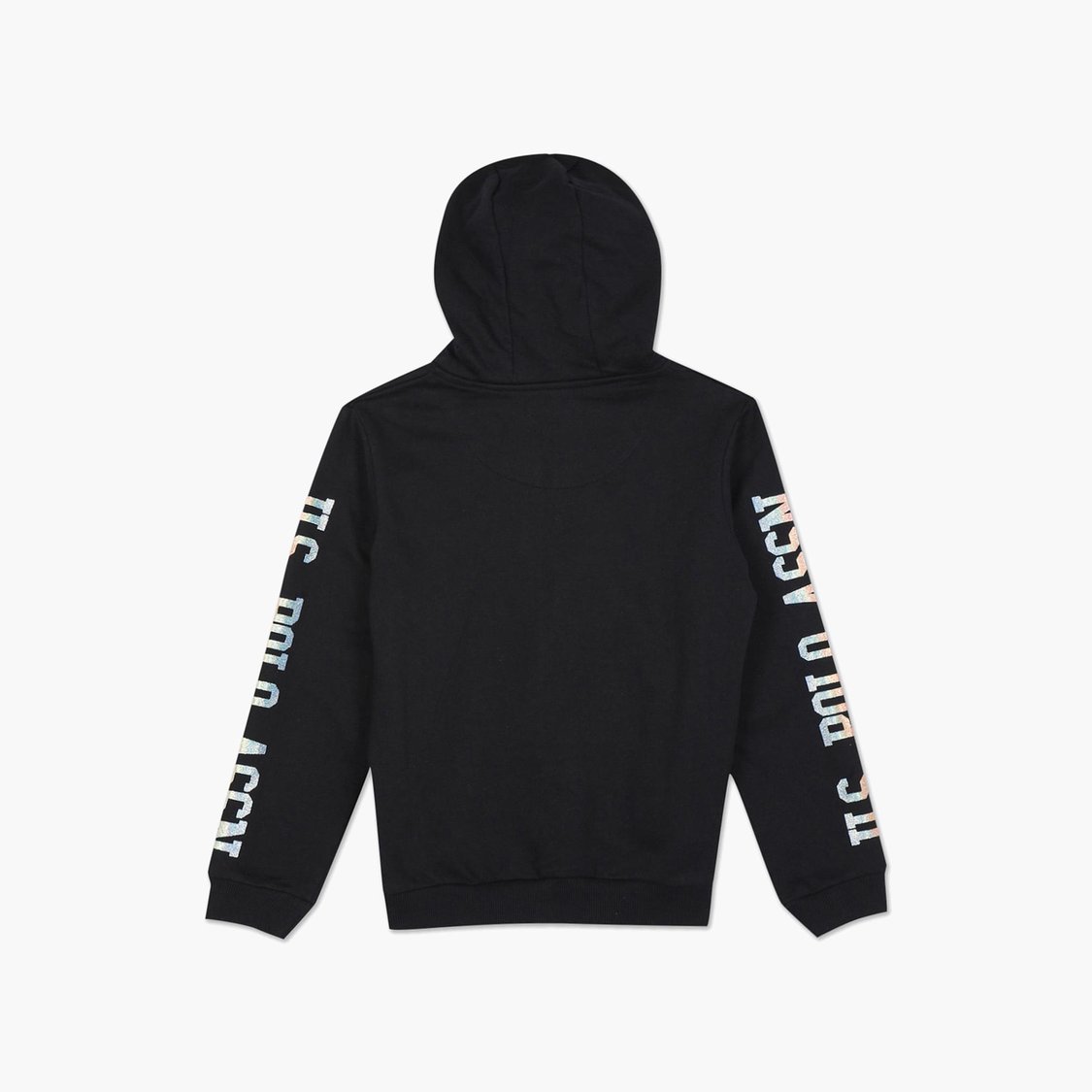 U.S. POLO ASSN. KIDS Girls Glitter Logo Hooded Sweatshirt