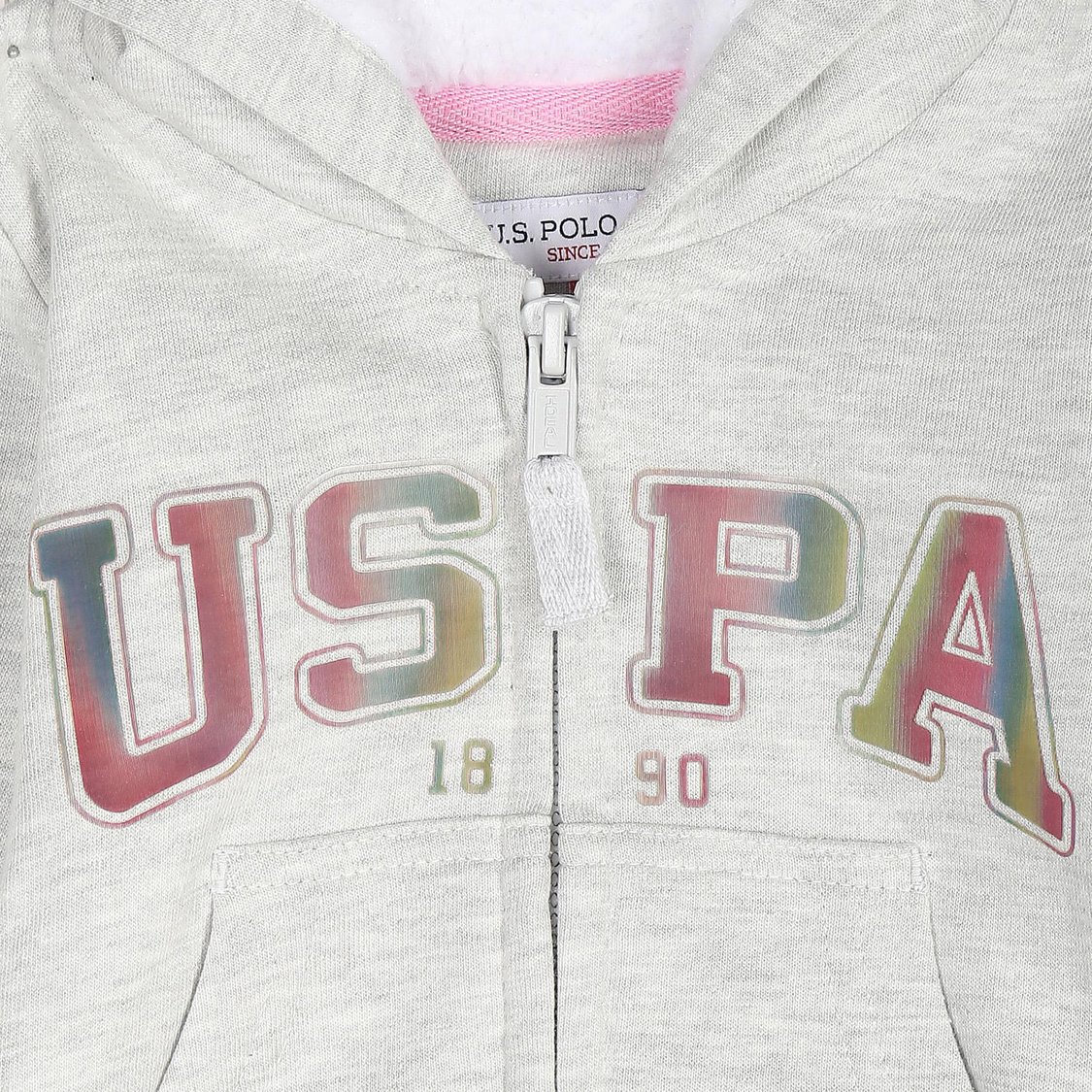 U.S. POLO ASSN. KIDS Girls Printed Hooded Sweatshirt