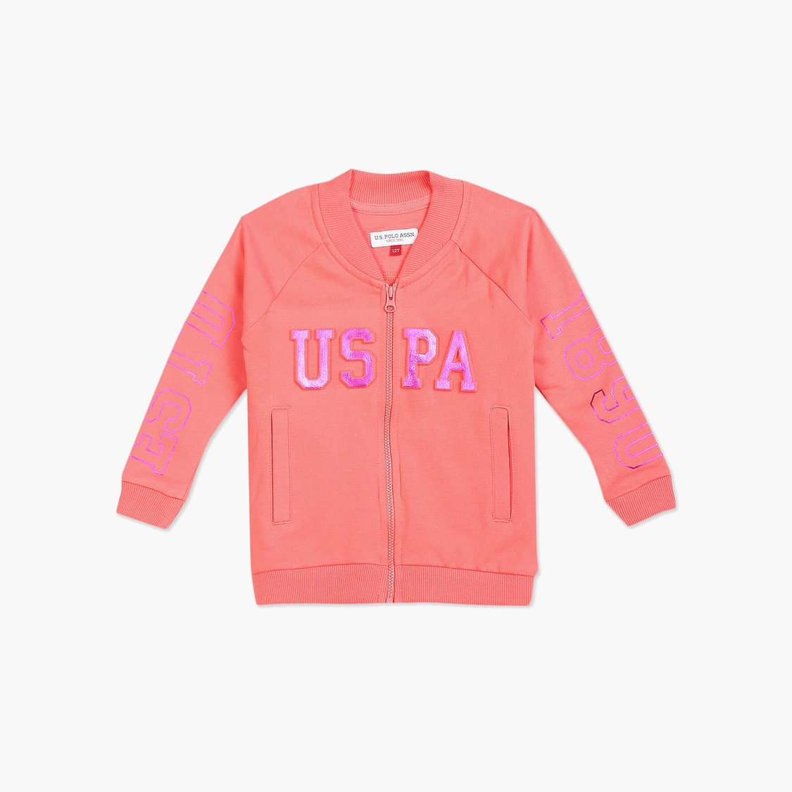 U.S. POLO ASSN. KIDS Girls Embossed Logo Sweatshirt
