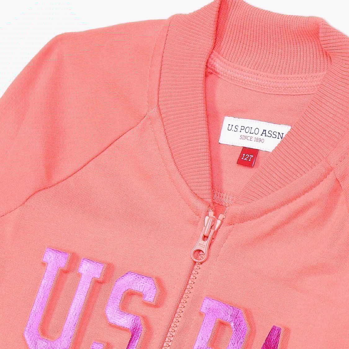 U.S. POLO ASSN. KIDS Girls Embossed Logo Sweatshirt