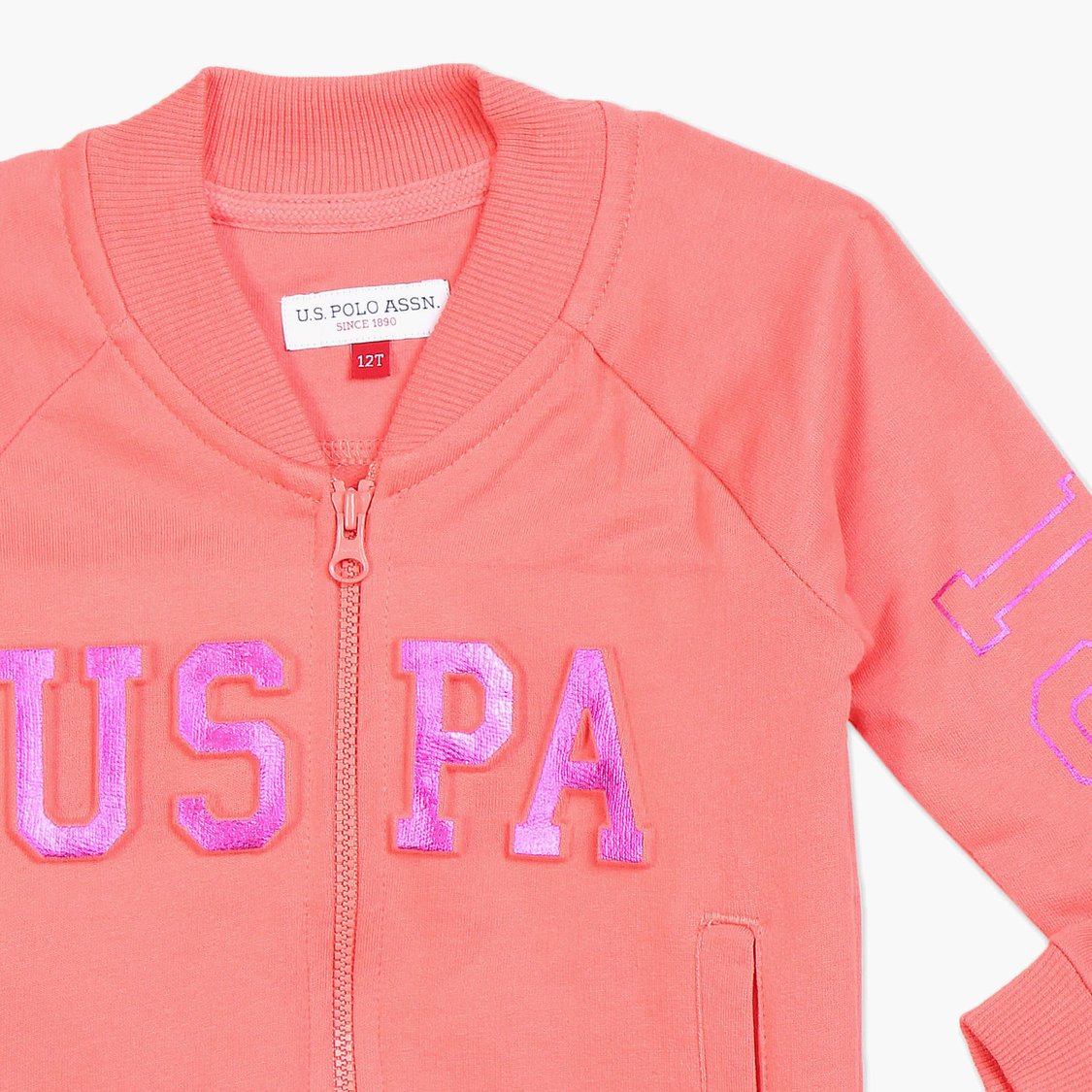 U.S. POLO ASSN. KIDS Girls Embossed Logo Sweatshirt