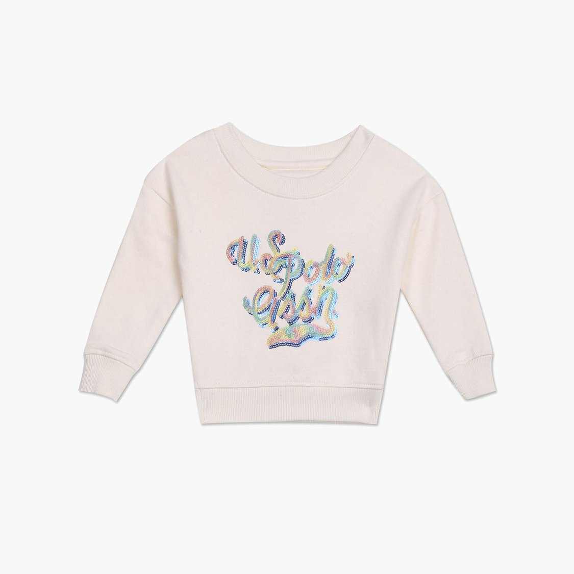 U.S. POLO ASSN. KIDS Girls Sequinned Sweatshirt