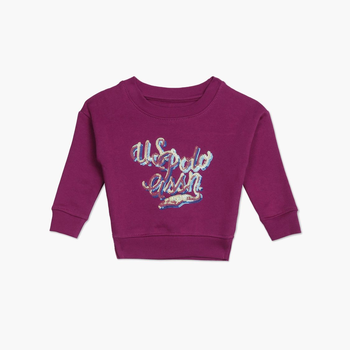 U.S. POLO ASSN. KIDS Girls Sequinned Sweatshirt