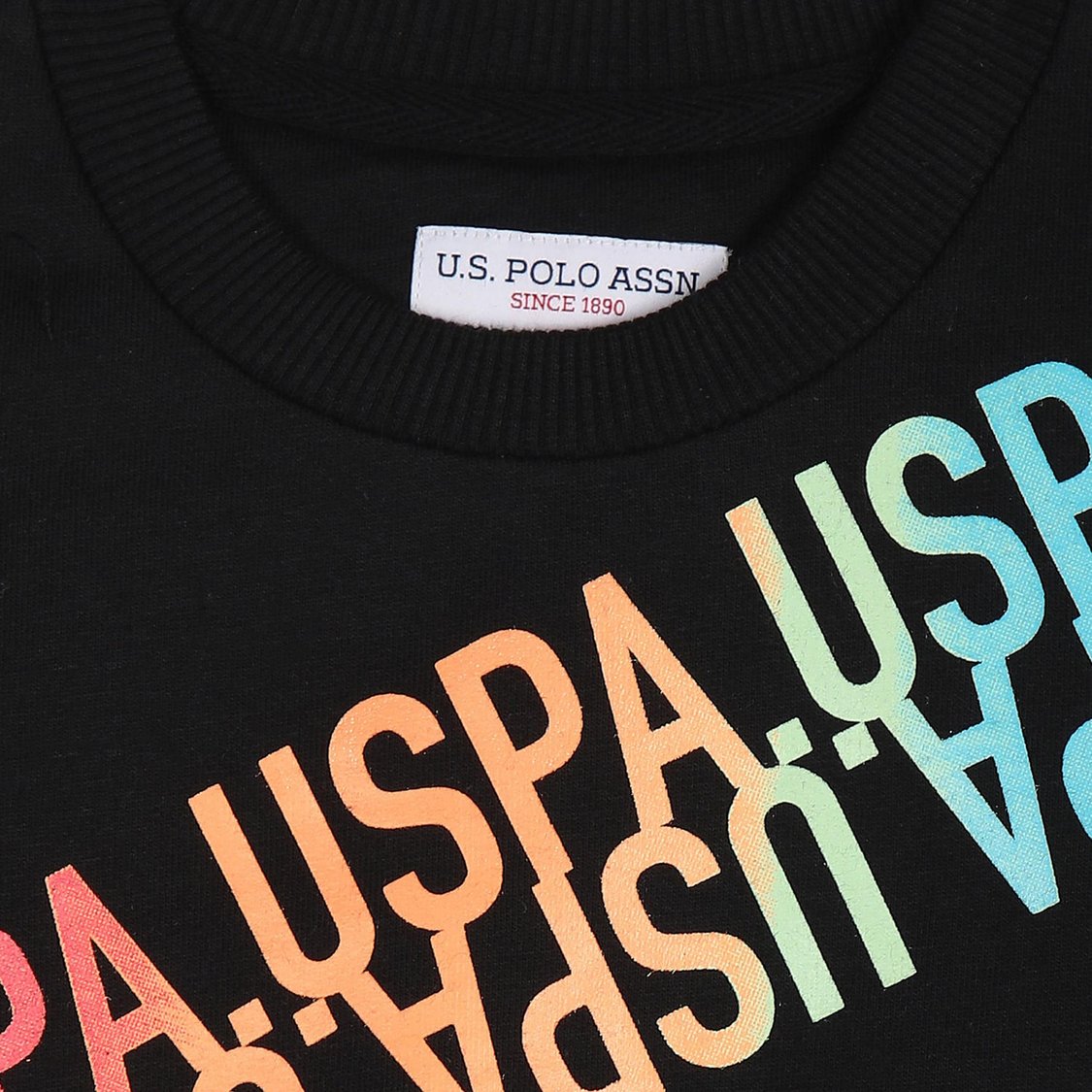 U.S. POLO ASSN. KIDS Girls Printed Crew Neck Sweatshirt