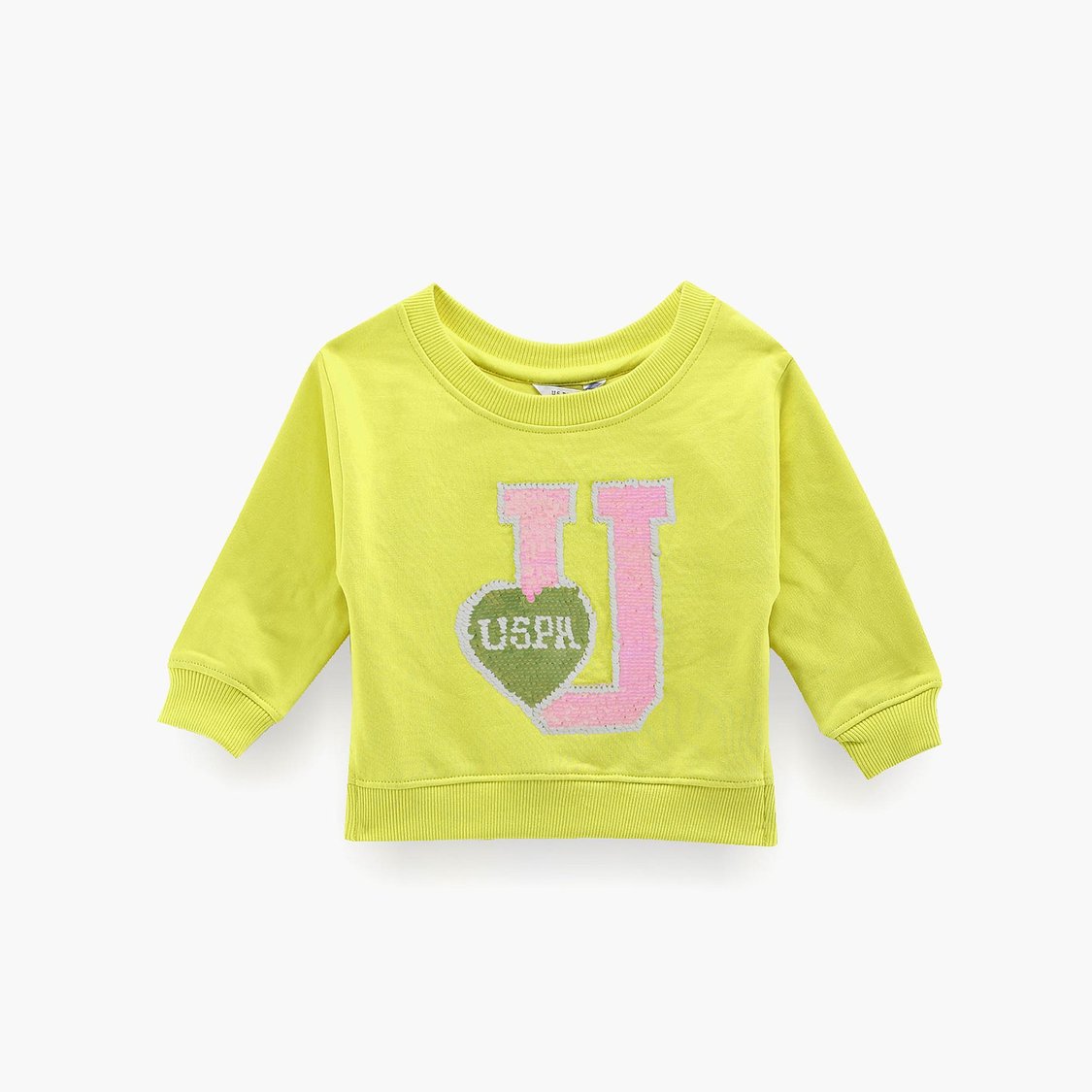 U.S. POLO ASSN. KIDS Girls Sequinned Sweatshirt