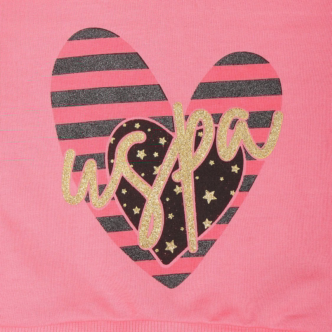 U.S. POLO ASSN. KIDS Girls Graphic Printed Sweatshirt