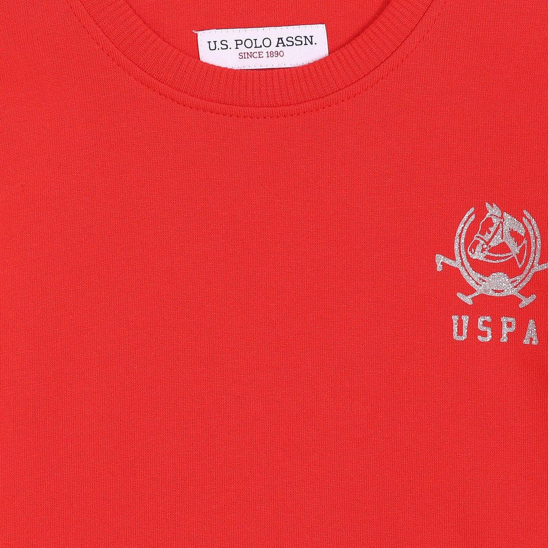 U.S. POLO ASSN. KIDS Girls Cut-Out Sleeve Sweatshirt