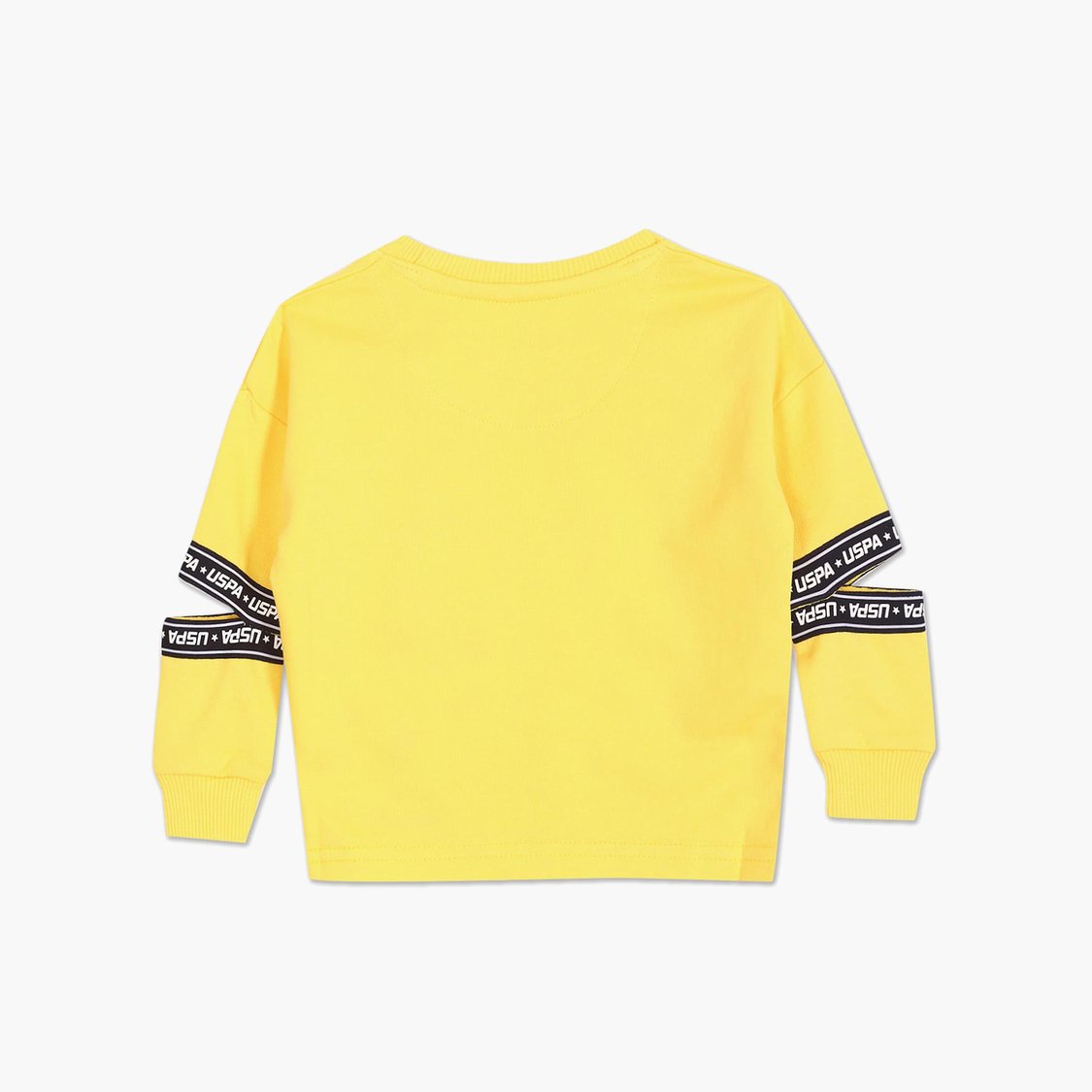 U.S. POLO ASSN. KIDS Girls Cut-Out Sleeve Sweatshirt