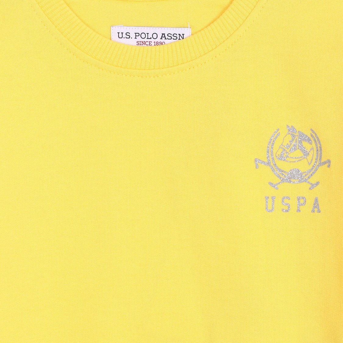 U.S. POLO ASSN. KIDS Girls Cut-Out Sleeve Sweatshirt