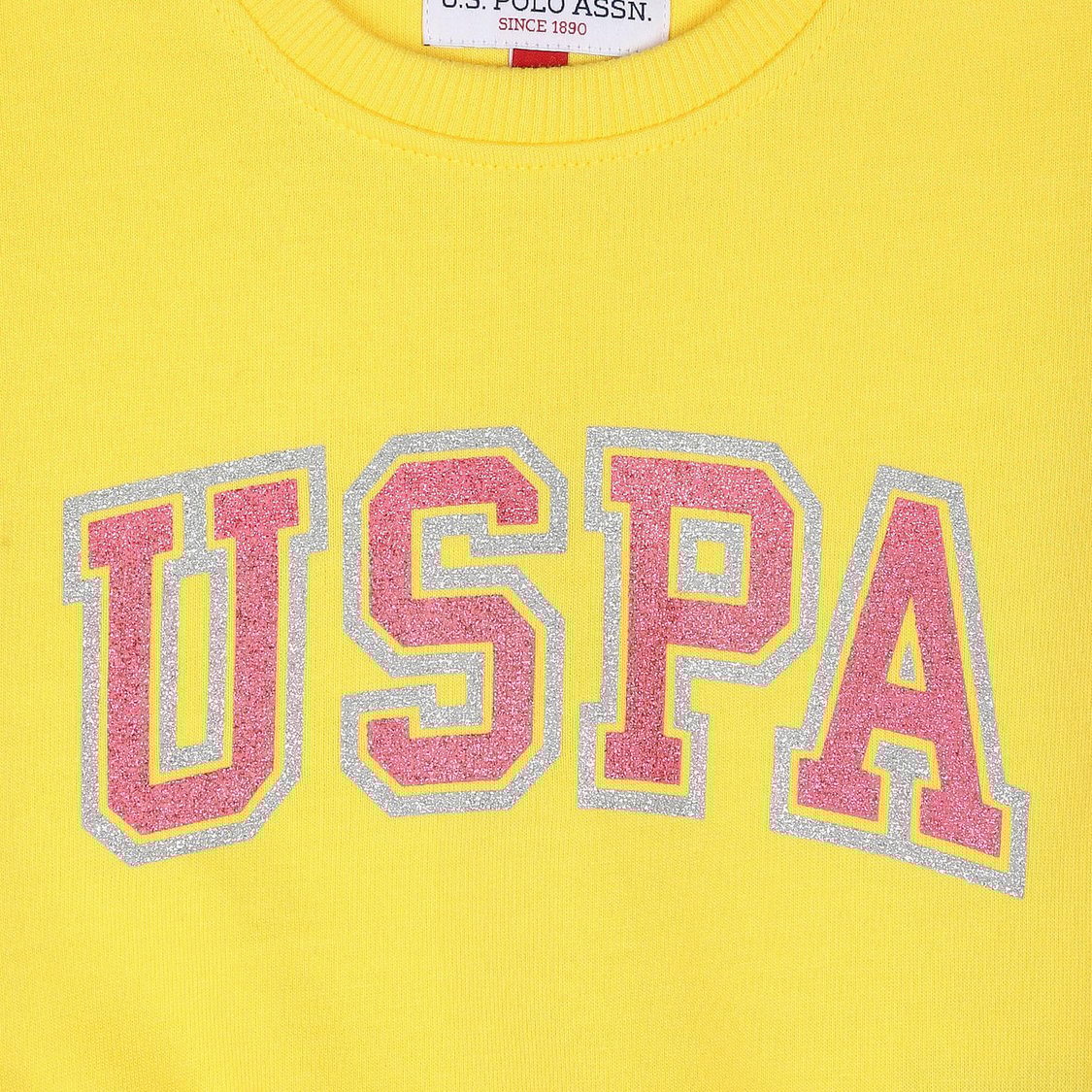 U.S. POLO ASSN. KIDS Girls Typographic Printed Sweatshirt