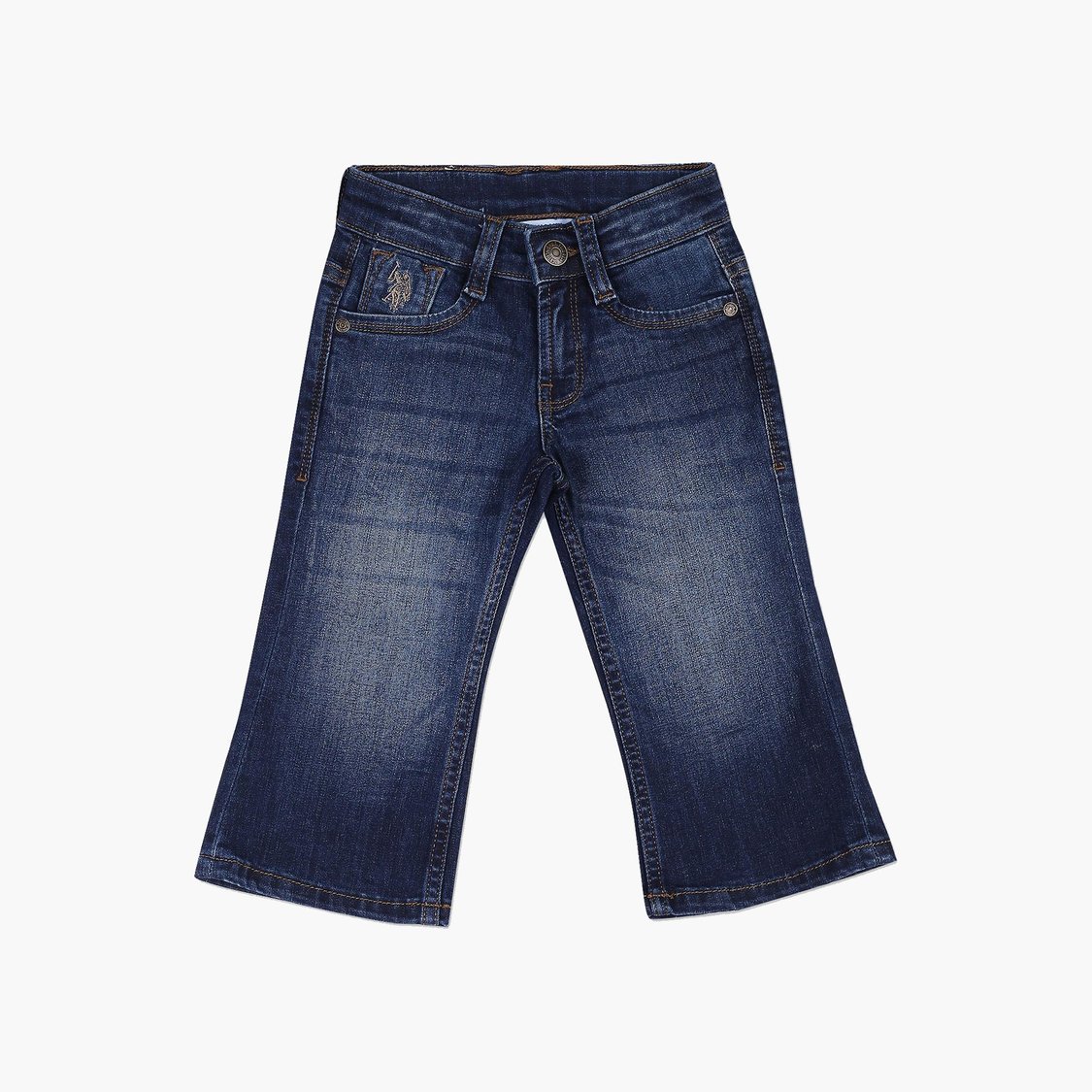 U.S. POLO ASSN. KIDS Boys Stonewashed Authentic Jeans (Bootcut Fit)
