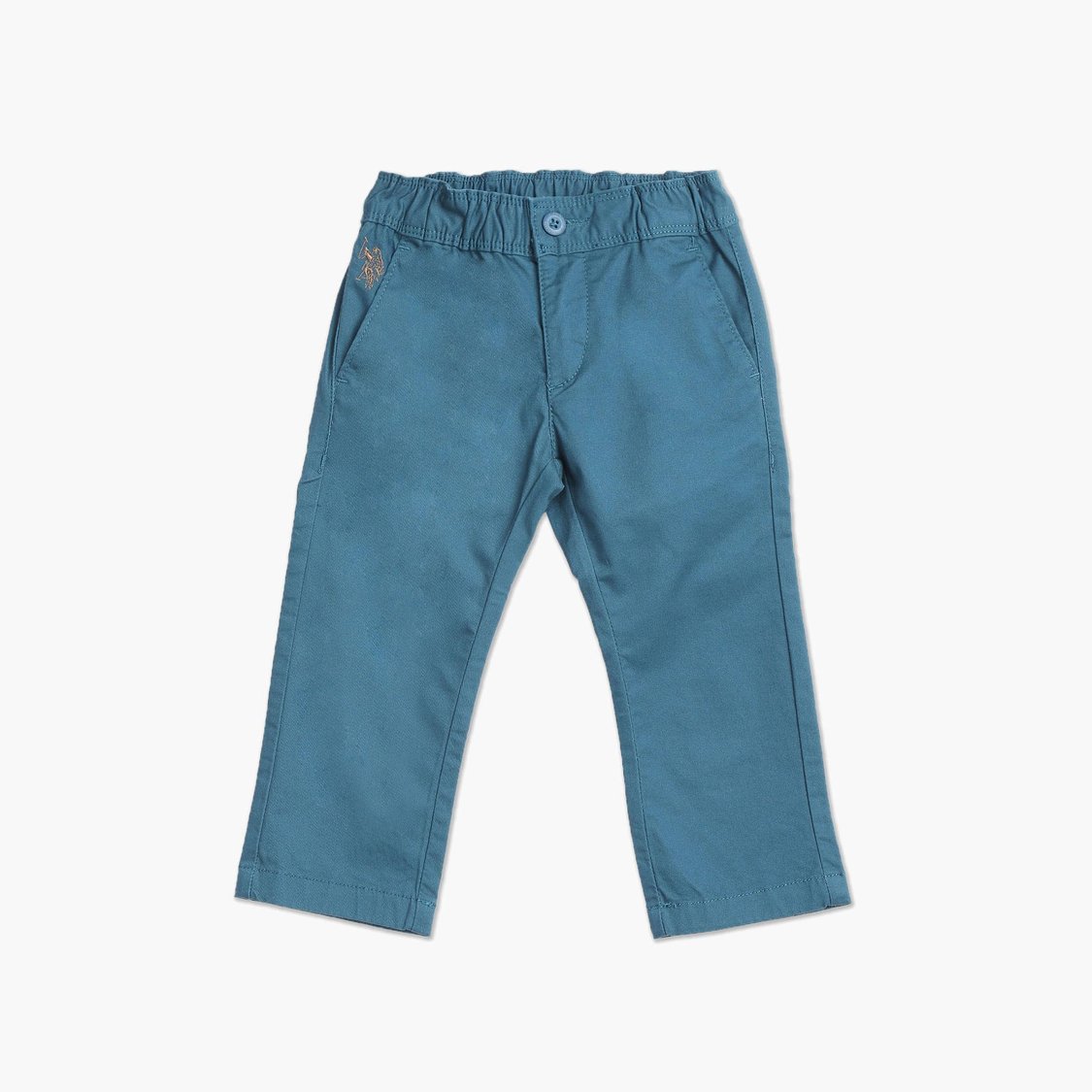 U.S. POLO ASSN. KIDS Boys Solid Twill Trousers
