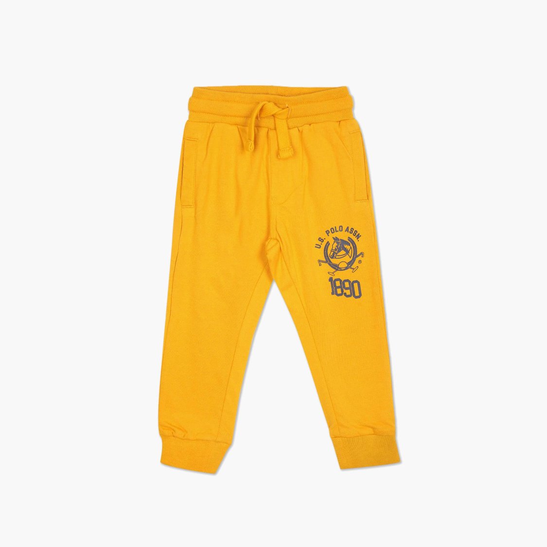 U.S. POLO ASSN. KIDS Boys Solid Tie Up Hem Joggers