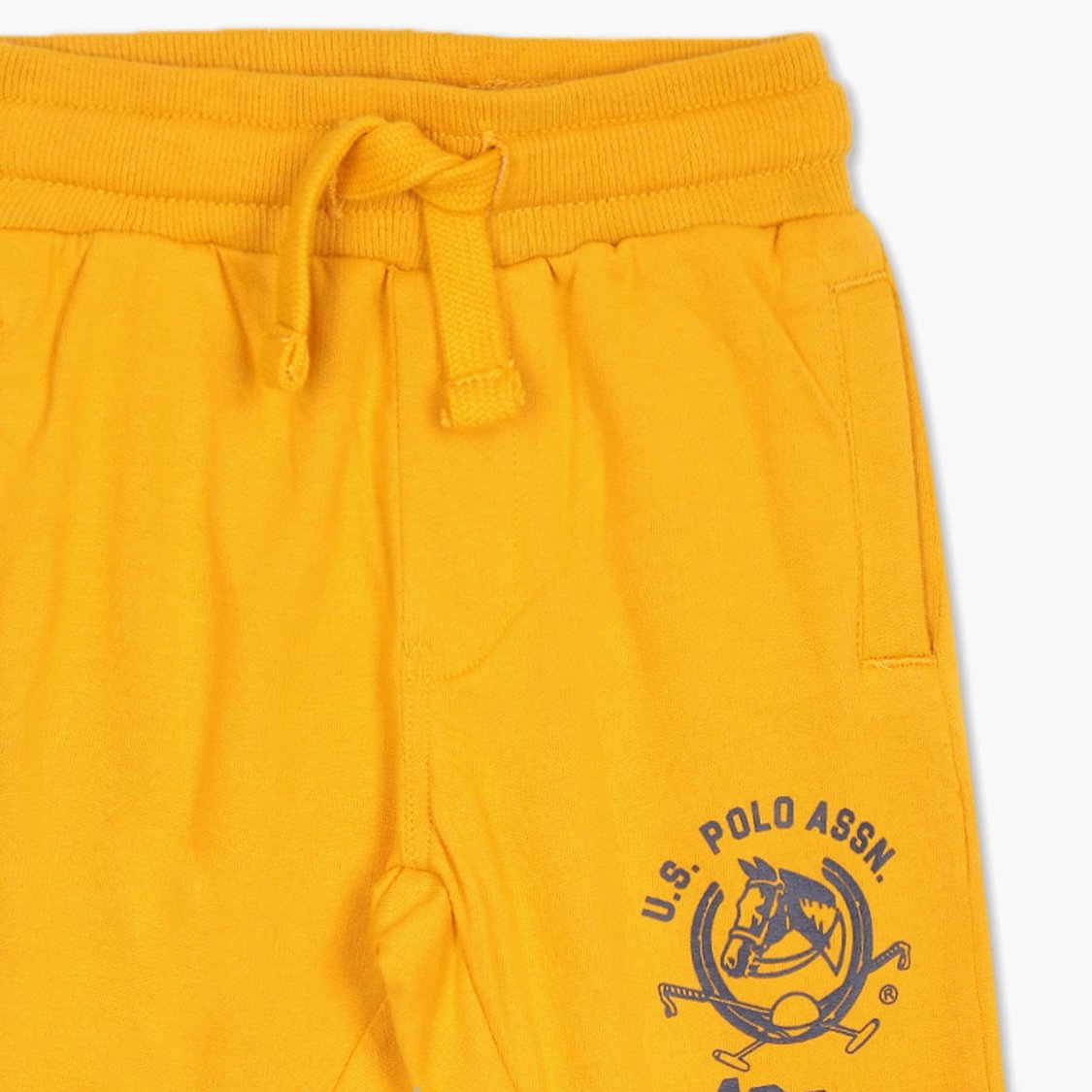 U.S. POLO ASSN. KIDS Boys Solid Tie Up Hem Joggers