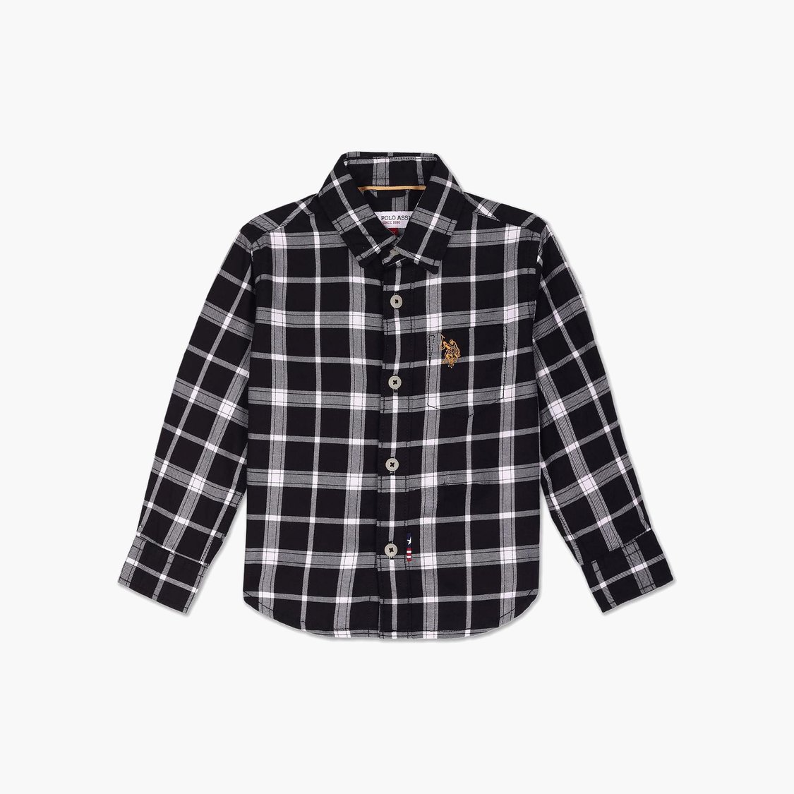 U.S. POLO ASSN. KIDS Boys Check Twill Shirt