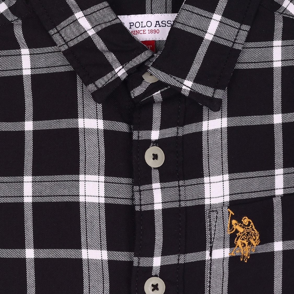 U.S. POLO ASSN. KIDS Boys Check Twill Shirt