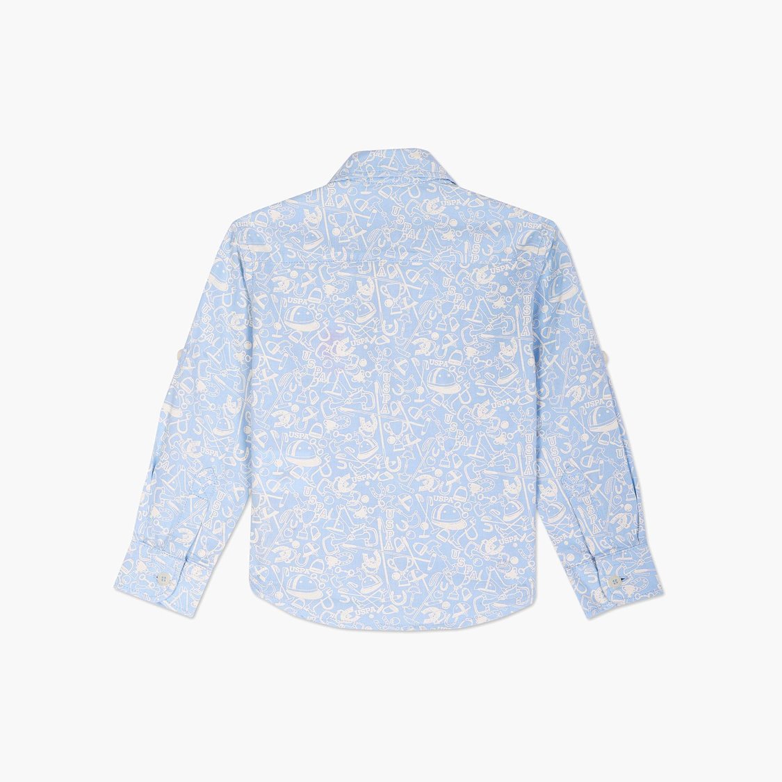 U.S. POLO ASSN. KIDS Boys Abstract Printed Shirt