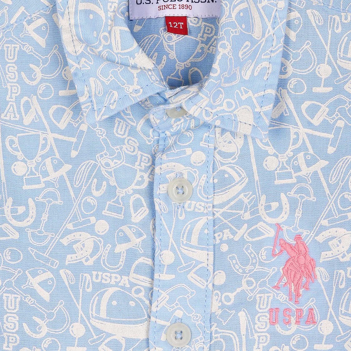 U.S. POLO ASSN. KIDS Boys Abstract Printed Shirt