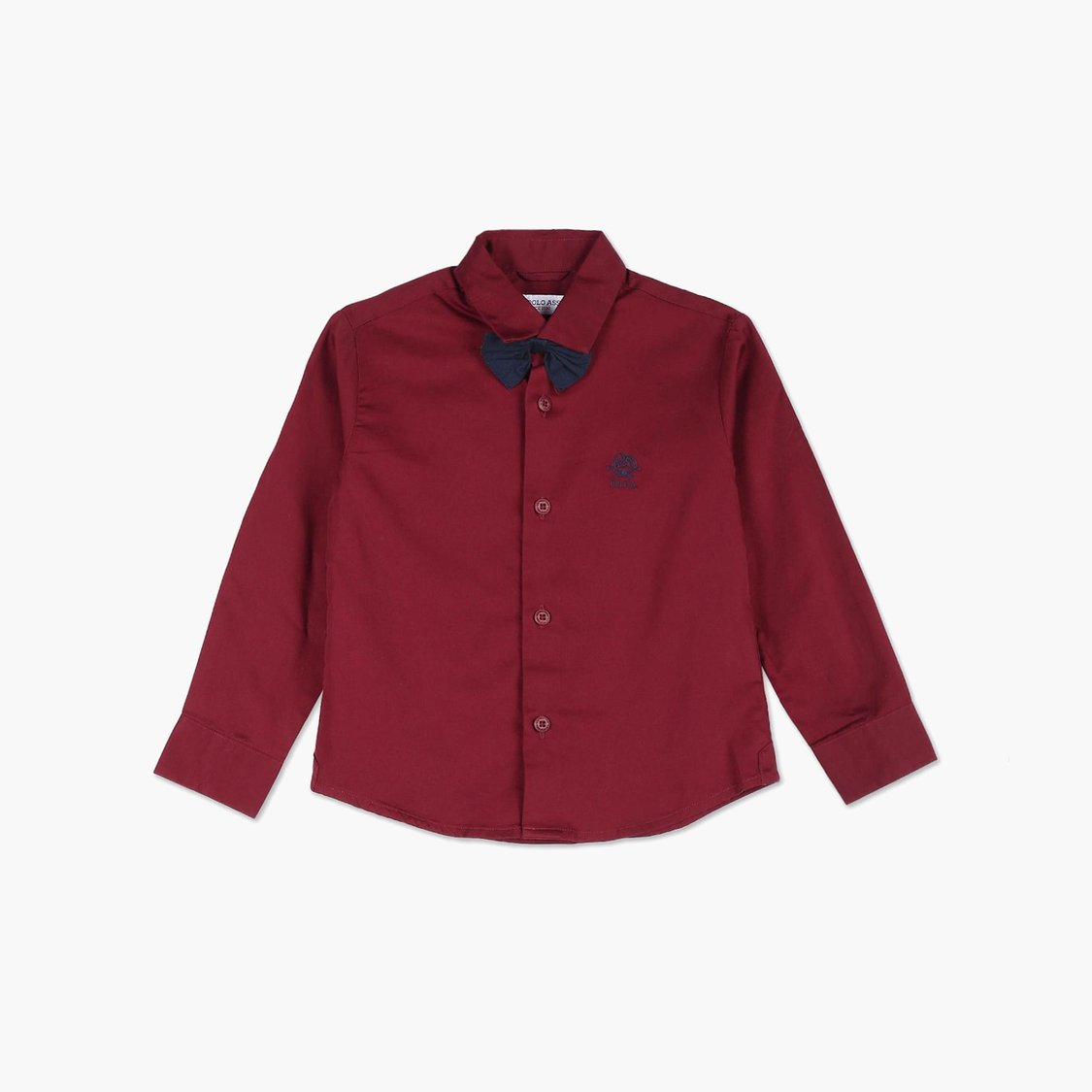 U.S. POLO ASSN. KIDS Boys Solid Shirt with Bow
