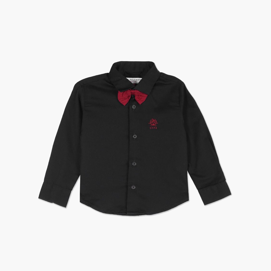 U.S. POLO ASSN. KIDS Boys Solid Shirt with Bow