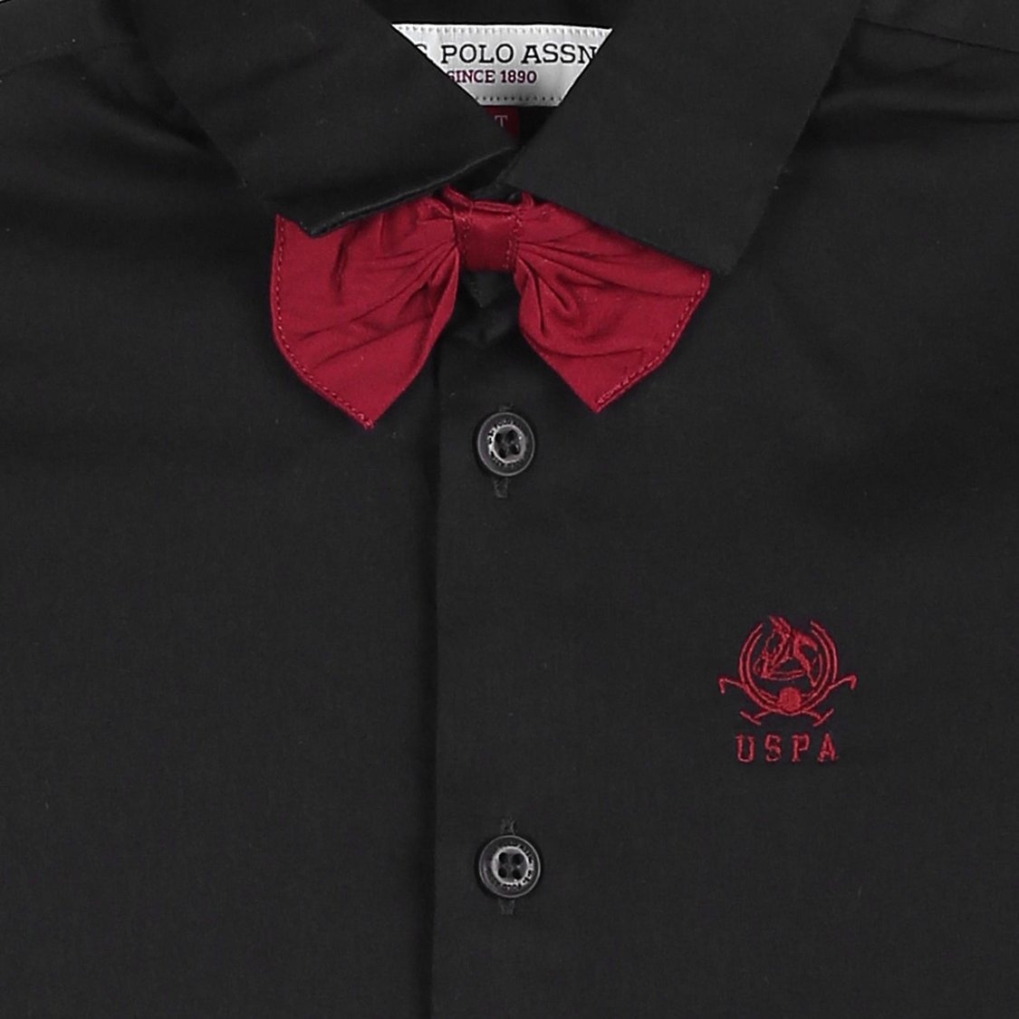 U.S. POLO ASSN. KIDS Boys Solid Shirt with Bow