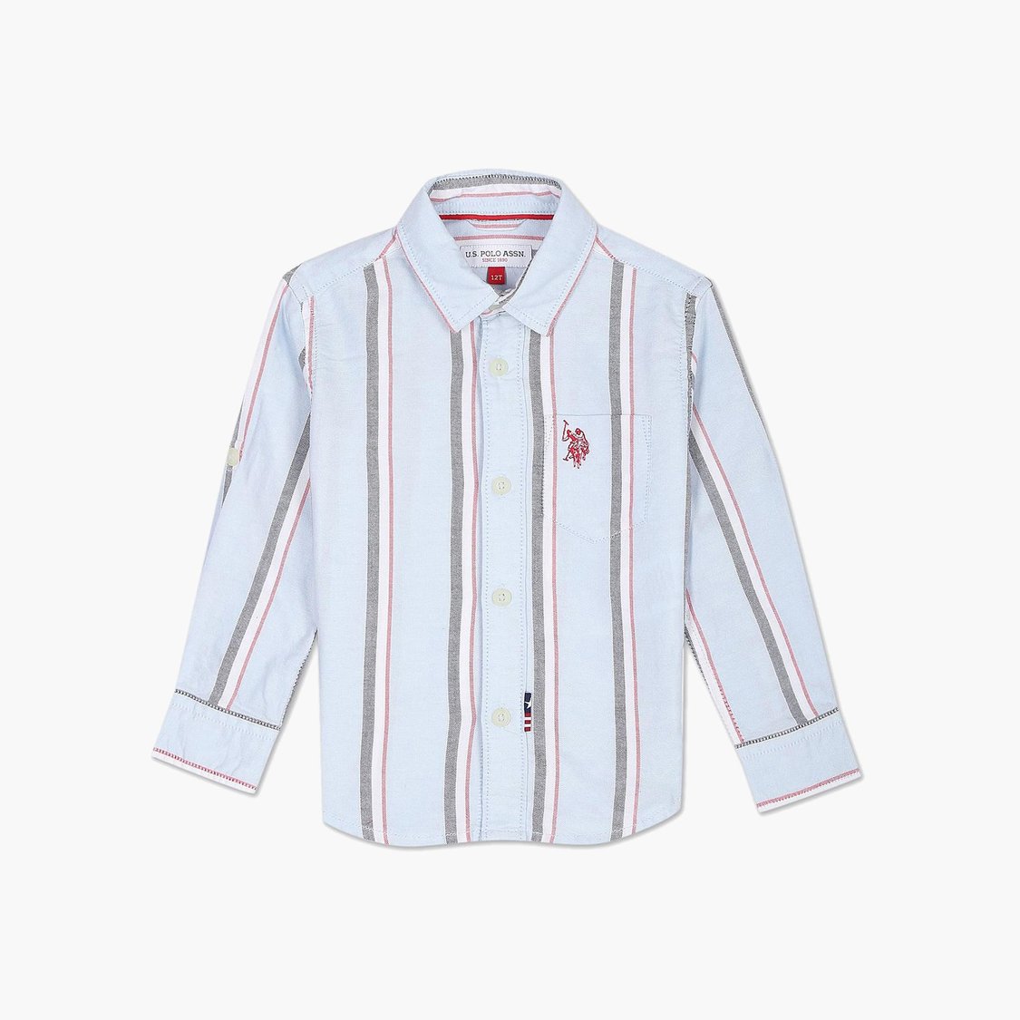 U.S. POLO ASSN. KIDS Boys Striped Regular Fit Shirt