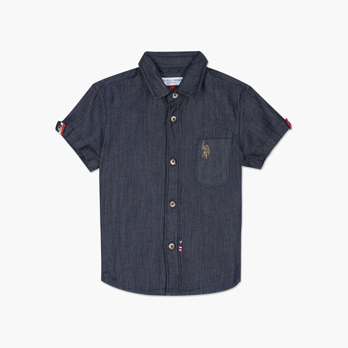 U.S. POLO ASSN. KIDS Boys Rinsed Regular Fit Shirt