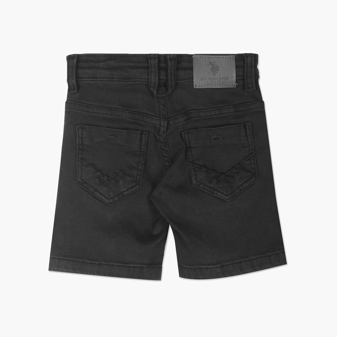 U.S. POLO ASSN. KIDS Boys Solid Slim Fit Denim Shorts
