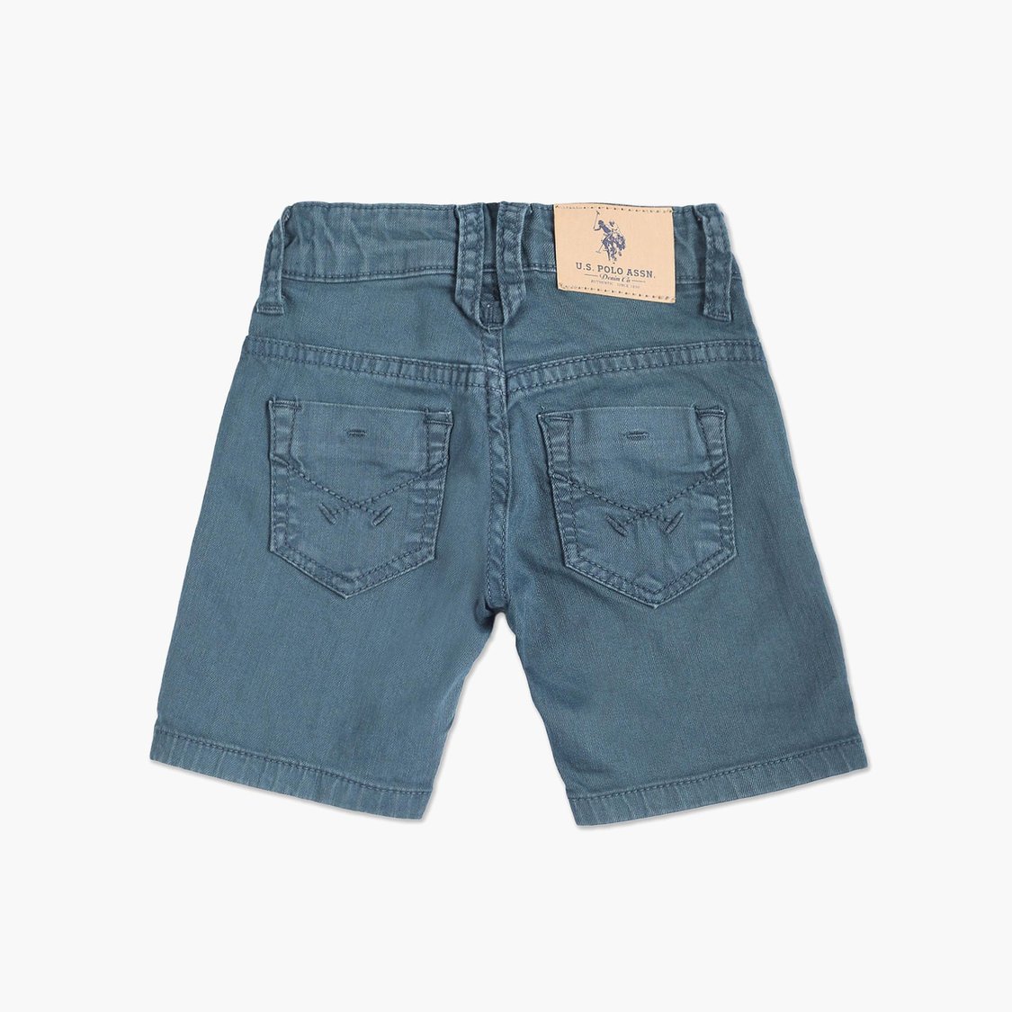 U.S. POLO ASSN. KIDS Boys Solid Dyed Denim Shorts