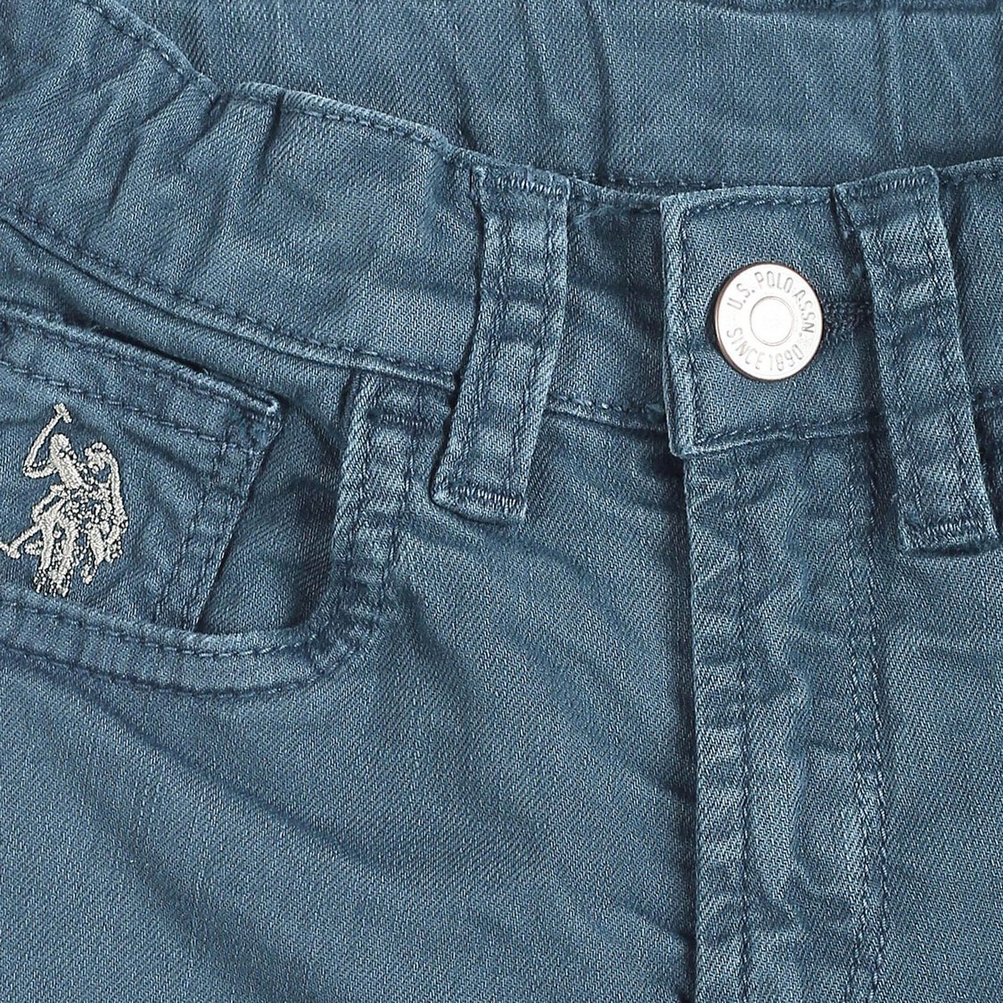 U.S. POLO ASSN. KIDS Boys Solid Dyed Denim Shorts