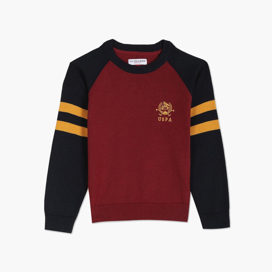 U.S. POLO ASSN. KIDS Boys Colourblocked Sweater