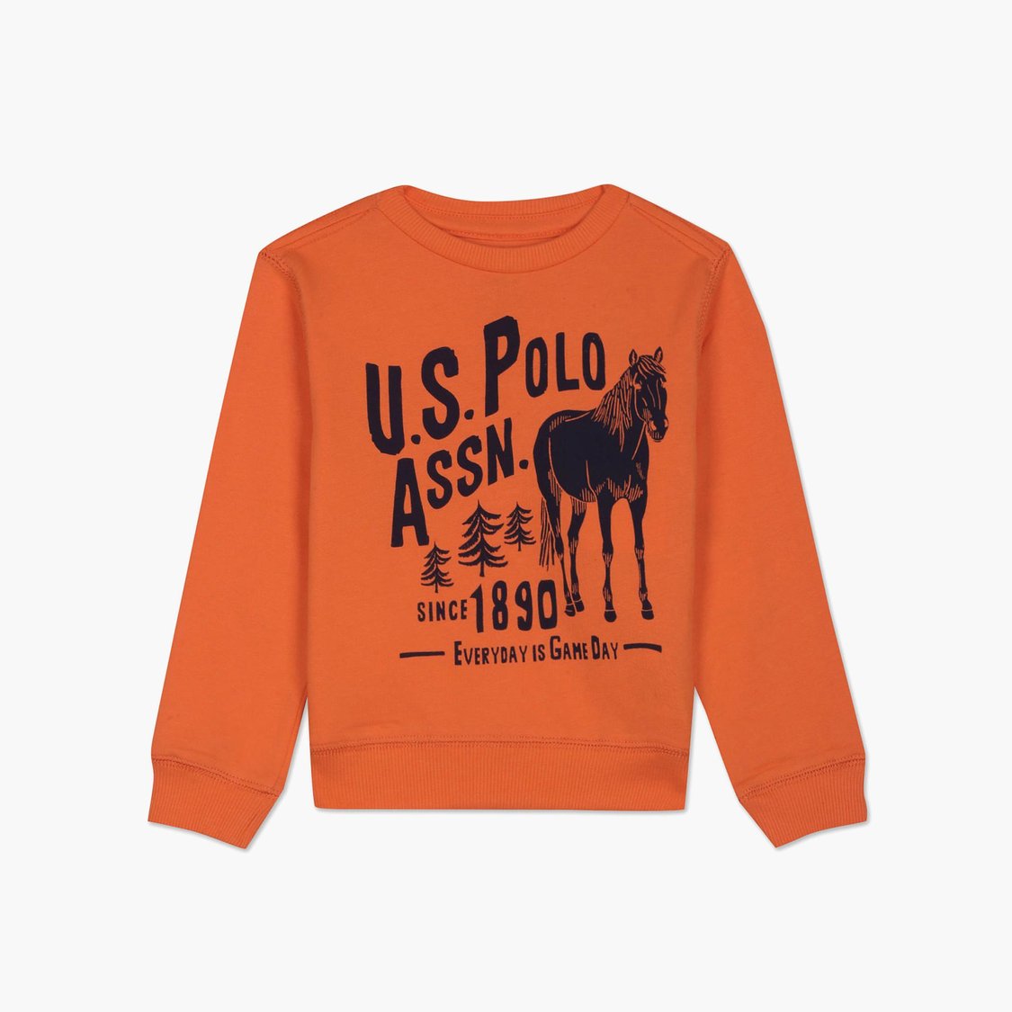 U.S. POLO ASSN. KIDS Boys Printed Crew Neck Sweatshirt