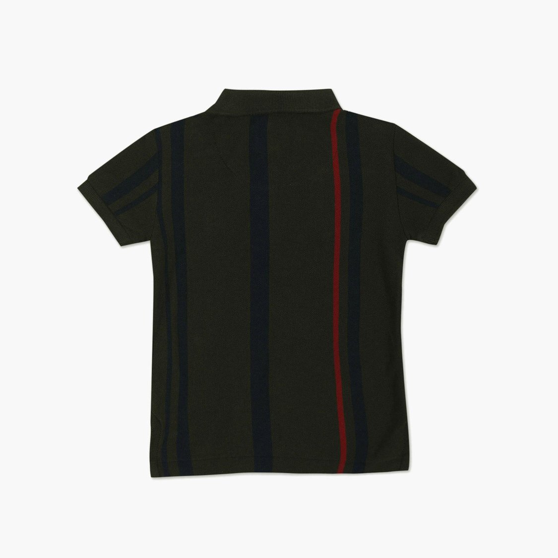 U.S. POLO ASSN. Kids Boys Striped Regular Fit Cotton Polo T-Shirt