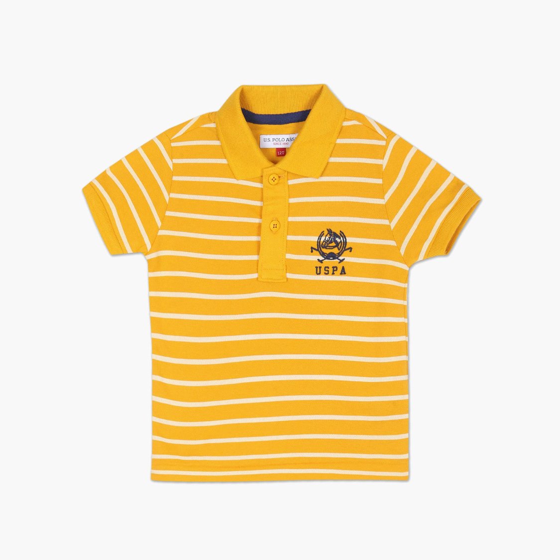 U.S. POLO ASSN. KIDS Boys Striped Regular Fit Polo T-shirt