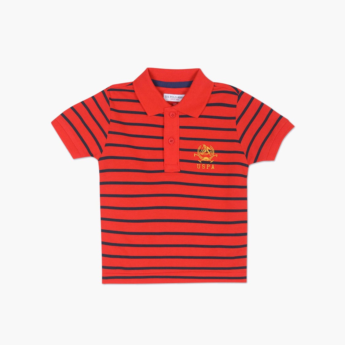 U.S. POLO ASSN. KIDS Boys Striped Regular Fit Polo T-Shirt